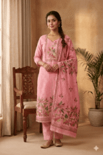 Linen Cotton 3 Piece Unstitched Suit Set