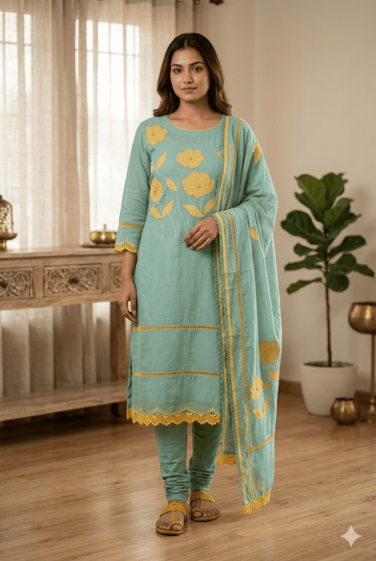 Maslin Silk 3 Piece Suit Set