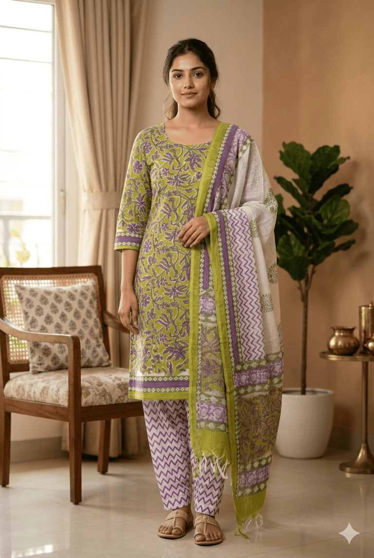 Premium Pure Cotton 3 Piece Unstitched Suit