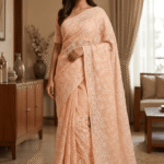 Elegant Kota Chikankari Saree with Floral Embroidery
