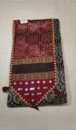 Mushroom Silk Unstitched Suit Set with Dupatta - Image 3