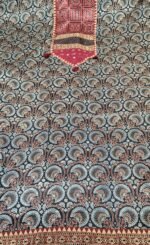 Mushroom Silk Unstitched Suit Set with Dupatta - Image 5