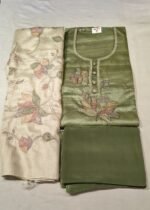 Tassar Silk 3 Piece Unstitched Suit Set - Image 4