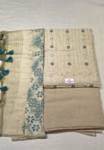 Jamdani Cotton 3 Piece Unstitched Suit Set - Image 4