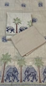 Jamdani Cotton 3 Piece Unstitched Suit Set - Image 2