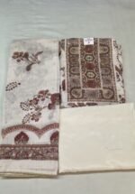Chanderi Cotton 3 Piece Unstitched Suit Set - Image 4