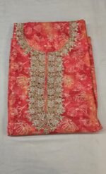 Chanderi Cotton 3 Piece Unstitched Suit Set - Image 3