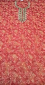 Chanderi Cotton 3 Piece Unstitched Suit Set - Image 4