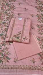 Linen Cotton 3 Piece Unstitched Suit Set - Image 2