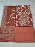 Linen Cotton 3 Piece Unstitched Suit Set - Image 4