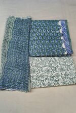 Stylish Pure Cotton 3 Piece Unstitched Suit Set with Chiffon Dupatta - Image 4