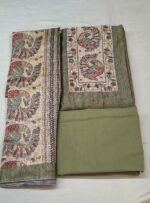 Elegant Chanderi Cotton 3 Piece Unstitched Suit - Image 5