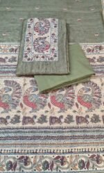 Elegant Chanderi Cotton 3 Piece Unstitched Suit - Image 2