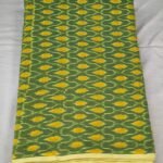 Premium Pure Ikat Cotton Fabric with Traditional Print Design