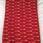 Premium Pure Ikat Cotton Fabric with Traditional Print Design
