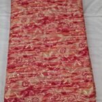 Stylish Glace Cotton Mirror Work Fabric with Floral Print Design