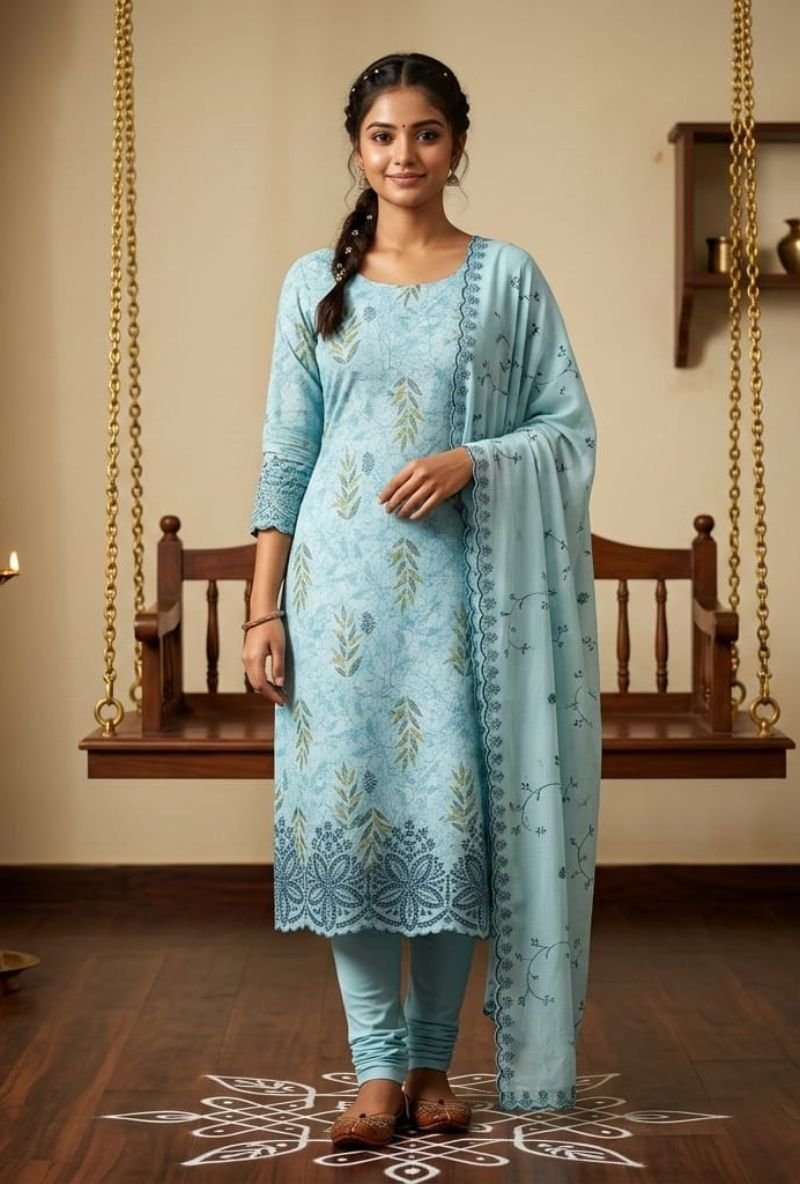 Untitled design (10) Pure Cotton Suit with Pure Cotton Dupatta and Cotton Bottom - Image 1