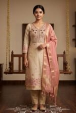 Jamdani Cotton Suit with Jamdani Cotton Dupatta and Tapeta Bottom
