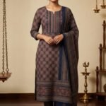 Pure All Cotton Suit Set with Printed Cotton Dupatta and Cotton Bottom  Embroidered Unstitched Dress Material