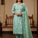 Jamdani Cotton Suit with Jamdani Cotton Dupatta and Tapeta Bottom