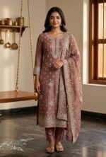 Chiffon Suit with Chiffon Dupatta and Bottom