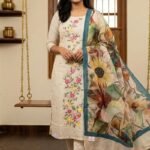 Linen Cotton Suit with Linen Cotton Dupatta and Tapeta Bottom