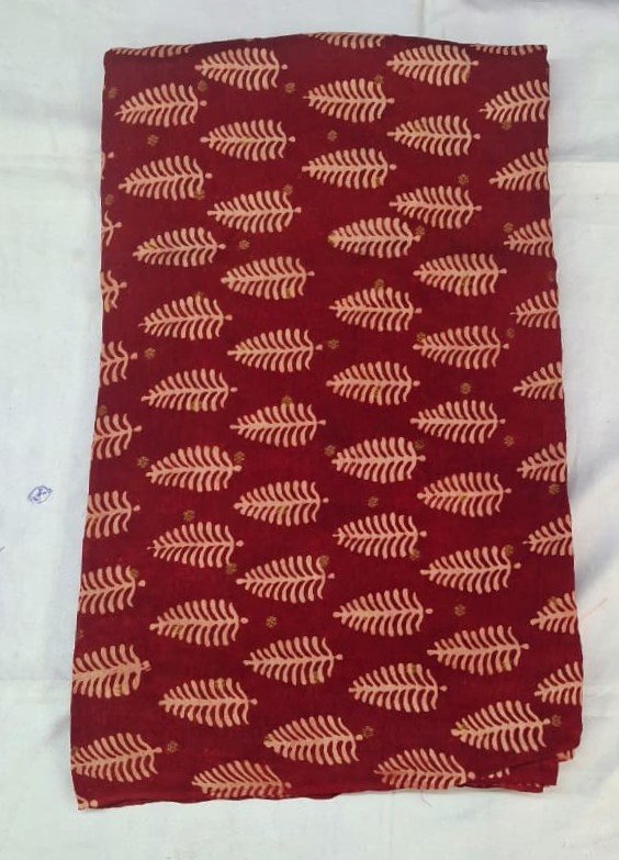 Maroon Dola Silk Fabric