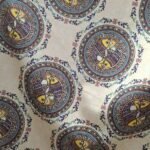 Grey Cotton Madhubani Printed Fabric Traditional Ethnic Designer Dress Material