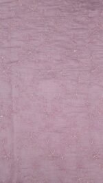 Pink Mal Silk Moti Work Fabric Premium Embroidered Designer Ethnic Dress Material - Image 2