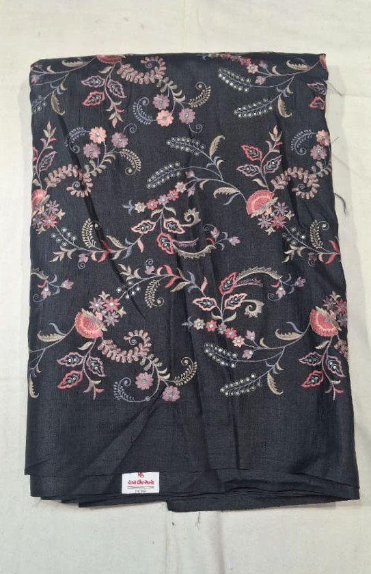 Tussar Silk Embroidery Fabric Premium Designer Ethnic Dress Material