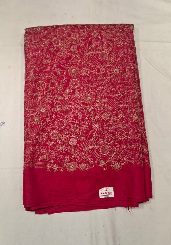 Tussar Silk Embroidery Fabric Premium Designer Ethnic Dress Material
