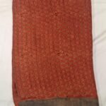 Rust Orange Pure Gaji Silk Fabric