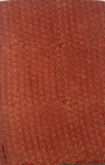 Rust Orange Pure Gaji Silk Fabric Premium Printed Ethnic Dress Material - Image 2
