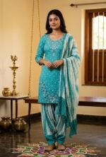 Kutch Bandhej Suit Set with Bandhej Dupatta and Bandhej Bottom Traditional Ethnic Unstitched Dress Material