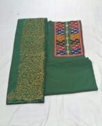 Pure All Cotton Suit Set with Printed Cotton Dupatta and Cotton Bottom Elegant Embroidered Unstitched Dress Material - Image 3