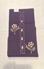 Pure All Cotton Suit Set with Printed Cotton Dupatta and Cotton Bottom Elegant Embroidered Unstitched Dress Material - Image 4