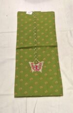 Pure All Cotton Suit Set with Printed Cotton Dupatta and Cotton Bottom Elegant Embroidered Unstitched Dress Material - Image 4