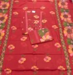 Pure All Cotton Suit Set with Printed Cotton Dupatta and Cotton Bottom Elegant Embroidered Unstitched Dress Material - Image 2