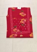 Pure All Cotton Suit Set with Printed Cotton Dupatta and Cotton Bottom Elegant Embroidered Unstitched Dress Material - Image 3