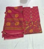 Pure All Cotton Suit Set with Printed Cotton Dupatta and Cotton Bottom Elegant Embroidered Unstitched Dress Material - Image 3