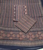 Pure All Cotton Suit Set with Printed Cotton Dupatta and Cotton Bottom  Embroidered Unstitched Dress Material - Image 2