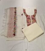 Kota Tissue Suit Set with Kota Tissue Dupatta and Cotton Bottom Elegant Embroidered Ethnic Unstitched Dress Material - Image 5