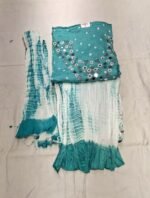 Kutch Bandhej Suit Set with Bandhej Dupatta and Bandhej Bottom Traditional Ethnic Unstitched Dress Material - Image 3