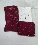 Kutch Bandhej Suit Set with Bandhej Dupatta and Bandhej Bottom Traditional Ethnic Unstitched Dress Material - Image 3