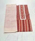 Pure All Cotton Suit Set with Printed Cotton Dupatta and Cotton Bottom Elegant Embroidered Unstitched Dress Material - Image 3