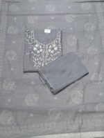 Linen Cotton Suit with Linen Cotton Dupatta and Tapeta Bottom - Image 2