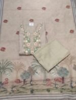 Linen Cotton Suit with Linen Cotton Dupatta and Tapeta Bottom - Image 2