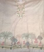 Linen Cotton Suit with Linen Cotton Dupatta and Tapeta Bottom - Image 4