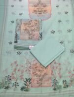 Linen Cotton Suit with Linen Cotton Dupatta and Tapeta Bottom - Image 2