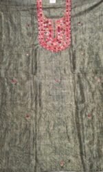 Tassar Cotton Suit with Tassar Cotton Dupatta and Tapeta Bottom - Image 3